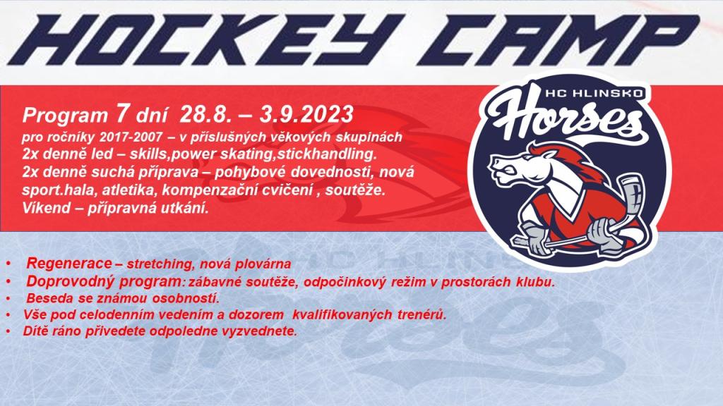 Letní hokejový celodenní kemp HC HLINSKO - přihlášky.